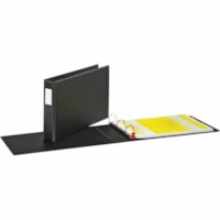 Cardinal® Premier EasyOpen Locking Slant-D Tabloid Binder - 2" (50.80 mm) Binder Capacity - Tabloid - 11" (279.40 mm) x 17" (431.80 mm) Sheet Size - 525 Sheet Capacity - 1 1/2" (38.10 mm) Spine Width - 3 Ring(s) - Fastener(s): D-Ring - Pocket(s): Inside Front & Back - Vinyl - Black - 2.62 lb (11