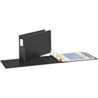 Cardinal® Premier EasyOpen Locking Slant-D Tabloid Binder - 3" (76.20 mm) Binder Capacity - Tabloid - 11" (279.40 mm) x 17" (431.80 mm) Sheet Size - 675 Sheet Capacity - 1 1/2" (38.10 mm) Spine Width - 3 Ring(s) - Fastener(s): D-Ring - Pocket(s): Inside Front & Back - Vinyl - Black - 3.19 lb (14