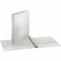 Cardinal Performer Ring Binder - 1" (25.40 mm) Binder Capacity - Letter - 8 1/2" (215.90 mm) x 11" (279.40 mm) Sheet Size - 240 Sheet Capacity - 3 x 1" (25.40 mm) Ring(s) - Fastener(s): Slant D-Ring - Pocket(s): Inside Front & Back - Plastic, Fiber, Board - White - Recycled - Durable, Hinged, Non Lo