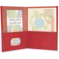 TOPS Letter Recycled Pocket Folder - 8 1/2" (215.90 mm) x 11" (279.40 mm) - 100 Sheets Capacity - 2 Pocket(s) - Fiber - Red - 10% Recycled - 10 / Pack