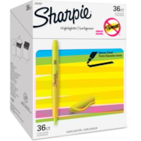 Sharpie Highlighter - Chisel Marker Point - Fluorescent Yellow Ink - 36 / Box