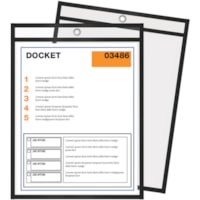 Davis Group Ticket Holder - Polypropylene - Clear, Black - 5 / Pack