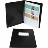 ACCO Presstex Letter Report Cover with Fastener - 3" (76.20 mm) Folder Capacity - 8 1/2" (215.90 mm) x 11" (279.40 mm) - 1 x Prong Fastener(s) - 20 pt. (7.04 mm) - Tyvek, Presstex - Black - 1