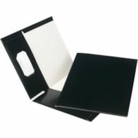 Grand & Toy Letter Recycled Portfolio - 8 1/2" (215.90 mm) x 11" (279.40 mm) - 50 Sheets Capacity - 2 Pocket(s) - Black - 100% Recycled - 25 / Unit