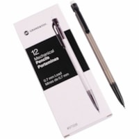 Grand & Toy Mechanical Pencils, Black, 0.5 mm, Box of 12 - 0.5 mm (0.02") Black Lead - Refillable - Transparent Black Barrel - 12 / Box
