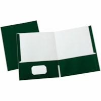 Grand & Toy Letter Recycled Portfolio - 8 1/2" (215.90 mm) x 11" (279.40 mm) - 50 Sheets Capacity - 2 Pocket(s) - Green - 100% Recycled - 25 / Unit