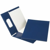 Grand & Toy Letter Recycled Portfolio - 8 1/2" (215.90 mm) x 11" (279.40 mm) - 50 Sheets Capacity - 2 Pocket(s) - Navy - 100% Recycled - 25 / Unit