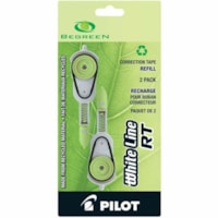 Pilot Begreen White Line RT Correction Tape Refill - 0.16" (4 mm) Tape Width x 19.7 ft (6 m) Tape Length - White Tape - 2 / Pack