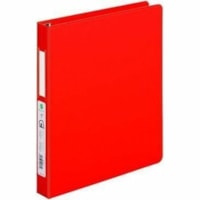 Grand & Toy 1'', D-Ring, Red, Letter-size (8 1/2'' x 11'') - 1" (25.40 mm) Binder Capacity - Letter - 8 1/2" (215.90 mm) x 11" (279.40 mm) Sheet Size - 250 Sheet Capacity - 1" (25.40 mm) Ring(s) - Fastener(s): D-Ring - Pocket(s): 4, Front & Back - Polyethylene, Vinyl - Red - Recycled - Open and Clos