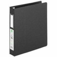 Grand & Toy 1 1/2" , D-Ring, Black, Letter-size (8 1/2" x 11") - Letter - 8 1/2" (215.90 mm) x 11" (279.40 mm) Sheet Size - 400 Sheet Capacity - 3 x 1.50" (38.10 mm) Ring(s) - Fastener(s): D-Ring - Pocket(s): 4, Front & Back, Internal - Polypropylene, Plastic, Vinyl - Black - Recycled - Locking Ring