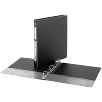 Grand & Toy 1" Economy Letter-Size Round-Ring Binder, Black - Letter - 8 1/2" (215.90 mm) x 11" (279.40 mm) Sheet Size - 225 Sheet Capacity - 3 x 1" (25.40 mm) Ring(s) - Fastener(s): Round Ring - Pocket(s): 4, Front & Back, Internal - Polypropylene, Plastic, Vinyl - Black - Recycled - Locking Ring, 