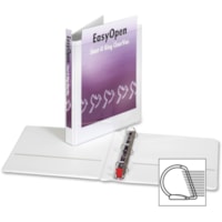 Cardinal EasyOpen ClearVue Locking Slant-D Ring Binder - 1" (25.40 mm) Binder Capacity - Letter - 8 1/2" (215.90 mm) x 11" (279.40 mm) Sheet Size - 225 Sheet Capacity - 1" (25.40 mm) Spine Width - 3 Ring(s) - Fastener(s): D-Ring - Pocket(s): 2, Inside Front & Back - Vinyl - White - 1.02 lb (462.66 g