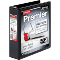 Cardinal EasyOpen ClearVue Locking Slant-D Ring Binder - 2" (50.80 mm) Binder Capacity - Letter - 8 1/2" (215.90 mm) x 11" (279.40 mm) Sheet Size - 525 Sheet Capacity - 2 1/2" (63.50 mm) Spine Width - 3 Ring(s) - Fastener(s): D-Ring - Pocket(s): 2, Inside Front & Back - Vinyl - Black - 1.30 lb (589.