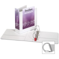Cardinal EasyOpen ClearVue Locking Slant-D Ring Binder - 4" (101.60 mm) Binder Capacity - Letter - 8 1/2" (215.90 mm) x 11" (279.40 mm) Sheet Size - 775 Sheet Capacity - 3 3/5" (91.44 mm) Spine Width - 3 Ring(s) - Fastener(s): D-Ring - Pocket(s): 2, Inside Front & Back - Vinyl - White - 2.14 lb (970