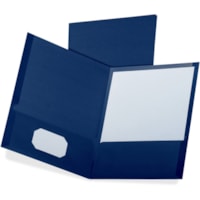 Oxford Letter Recycled Pocket Folder - 8 1/2" (215.90 mm) x 11" (279.40 mm) - 100 Sheets Capacity - 2 Pocket(s) - Blue - 35% Recycled - 25 / Box